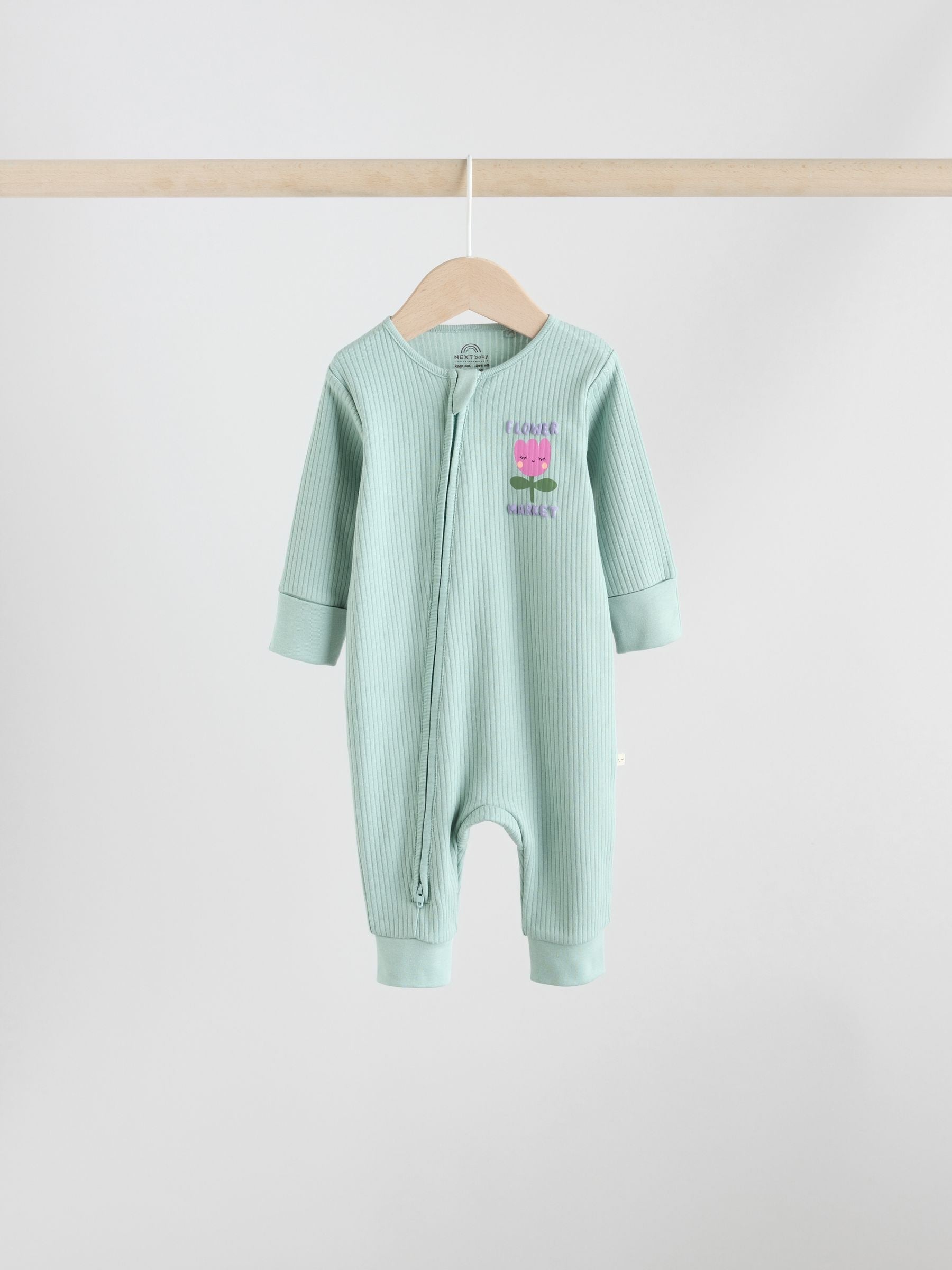Multi Fruit Two Way Zip Baby Sleepsuits 3 Pack (0mths-3yrs) image 8