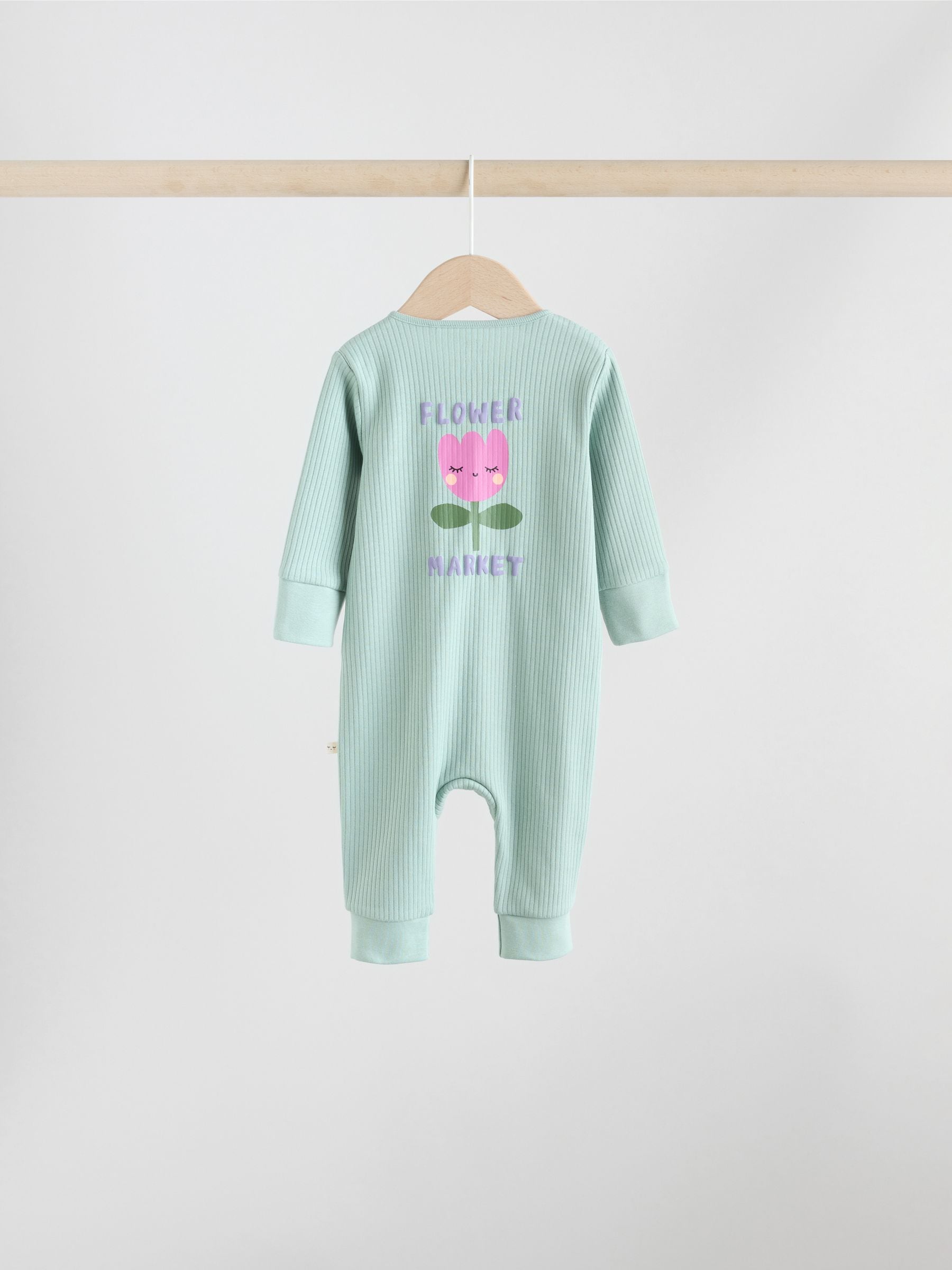 Multi Fruit Two Way Zip Baby Sleepsuits 3 Pack (0mths-3yrs) image 9