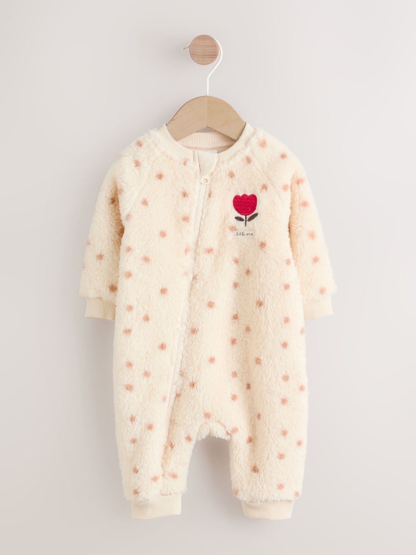 Spot Heavyweight Fleece Baby Sleepsuit