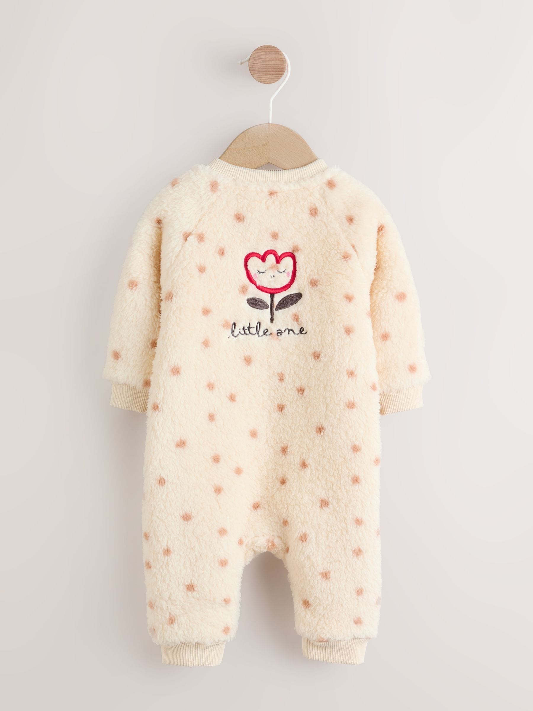 Spot Heavyweight Fleece Baby Sleepsuit image 2