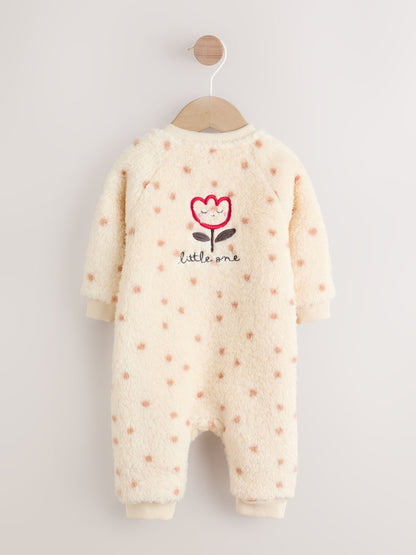 Spot Heavyweight Fleece Baby Sleepsuit image 2