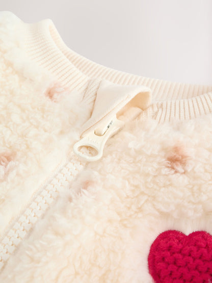 Spot Heavyweight Fleece Baby Sleepsuit image 5