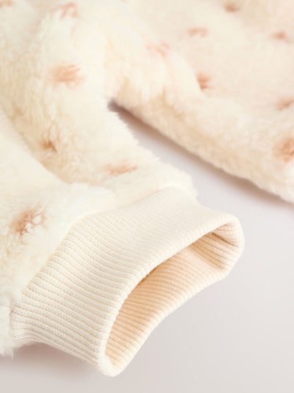 Spot Heavyweight Fleece Baby Sleepsuit