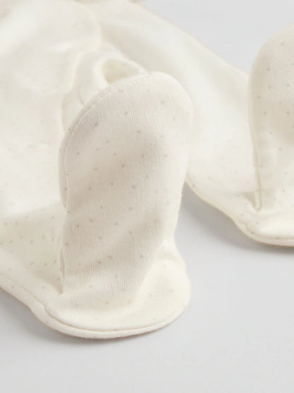 Ecru Fairy Mouse 3 Pack Baby Sleepsuits (0-2yrs)