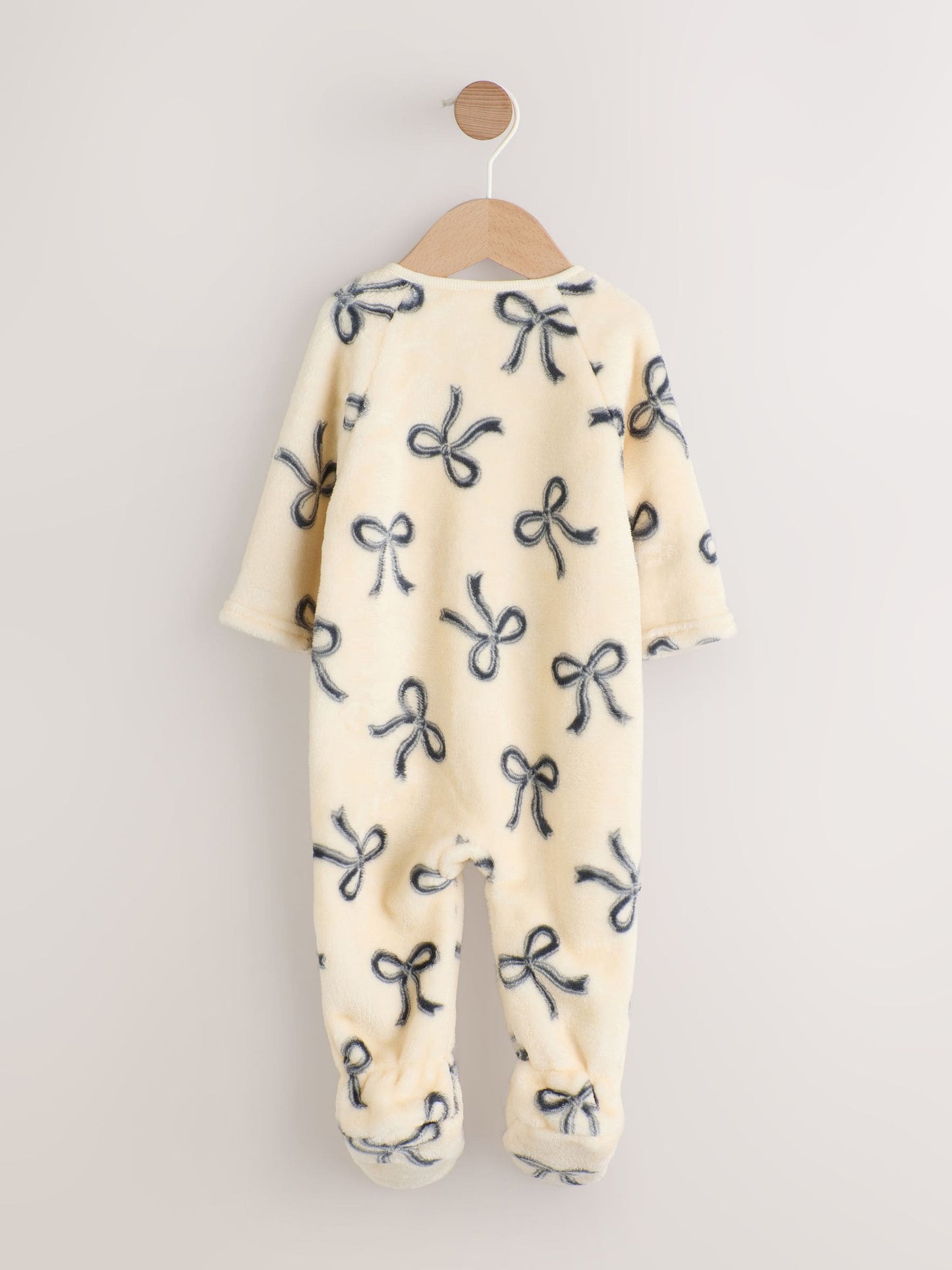 Bow Baby Fleece Sleepsuit