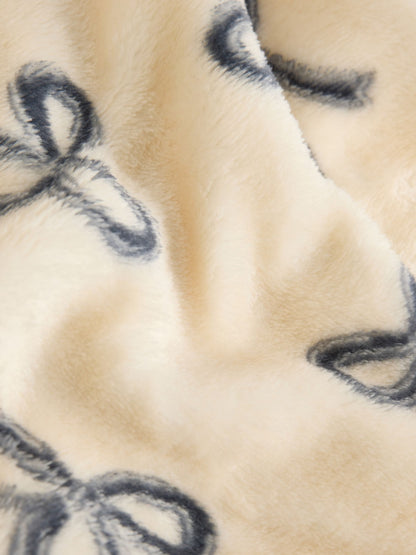 Bow Baby Fleece Sleepsuit