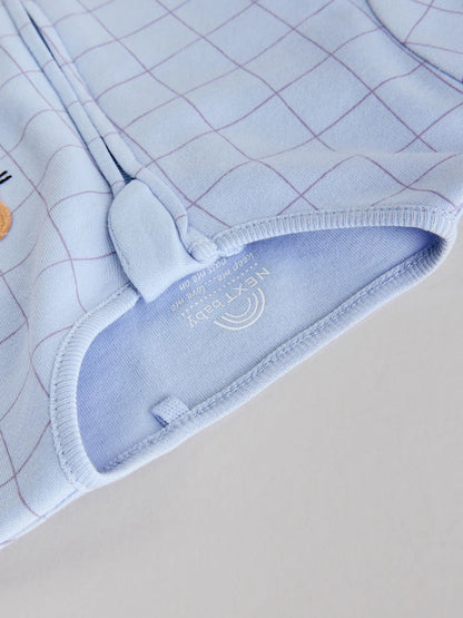 Pink Animal Character Two Way Zip Baby Sleepsuits 5 Pack