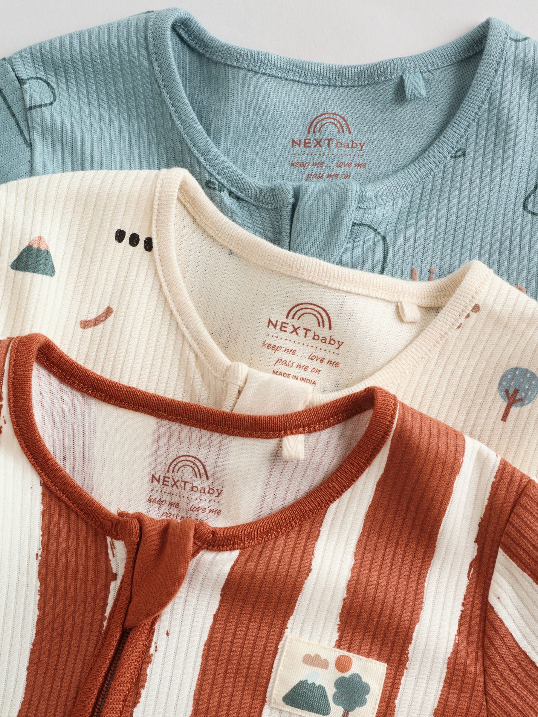 Minerals Woodland Baby Sleepsuits 3 Pack (0mths-3yrs) image 8