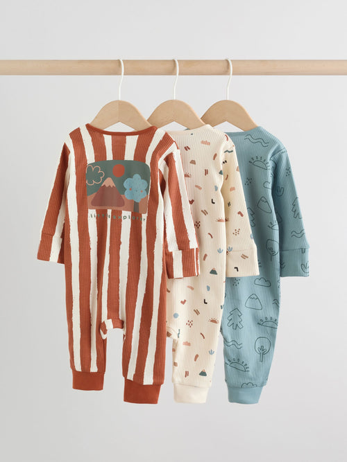 Minerals Woodland Baby Sleepsuits 3 Pack (0mths-3yrs) image 1