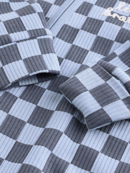 Blue Little Brother Baby Family Sleepsuit (0-2yrs)