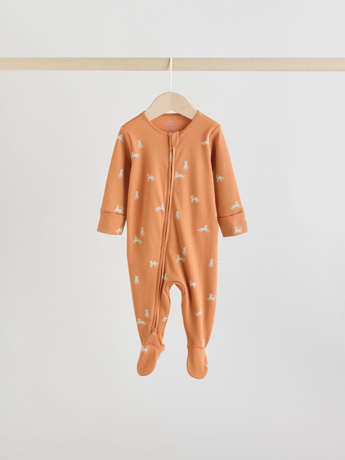 Mineral Blue 100% Cotton Two Way Zip Baby Sleepsuits 5 Pack (0mths-2yrs)