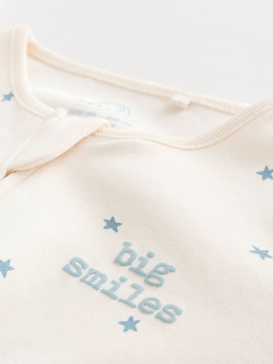 Blue Baby Two Way Zip Sleepsuits 3 Pack (0-2yrs) image 3