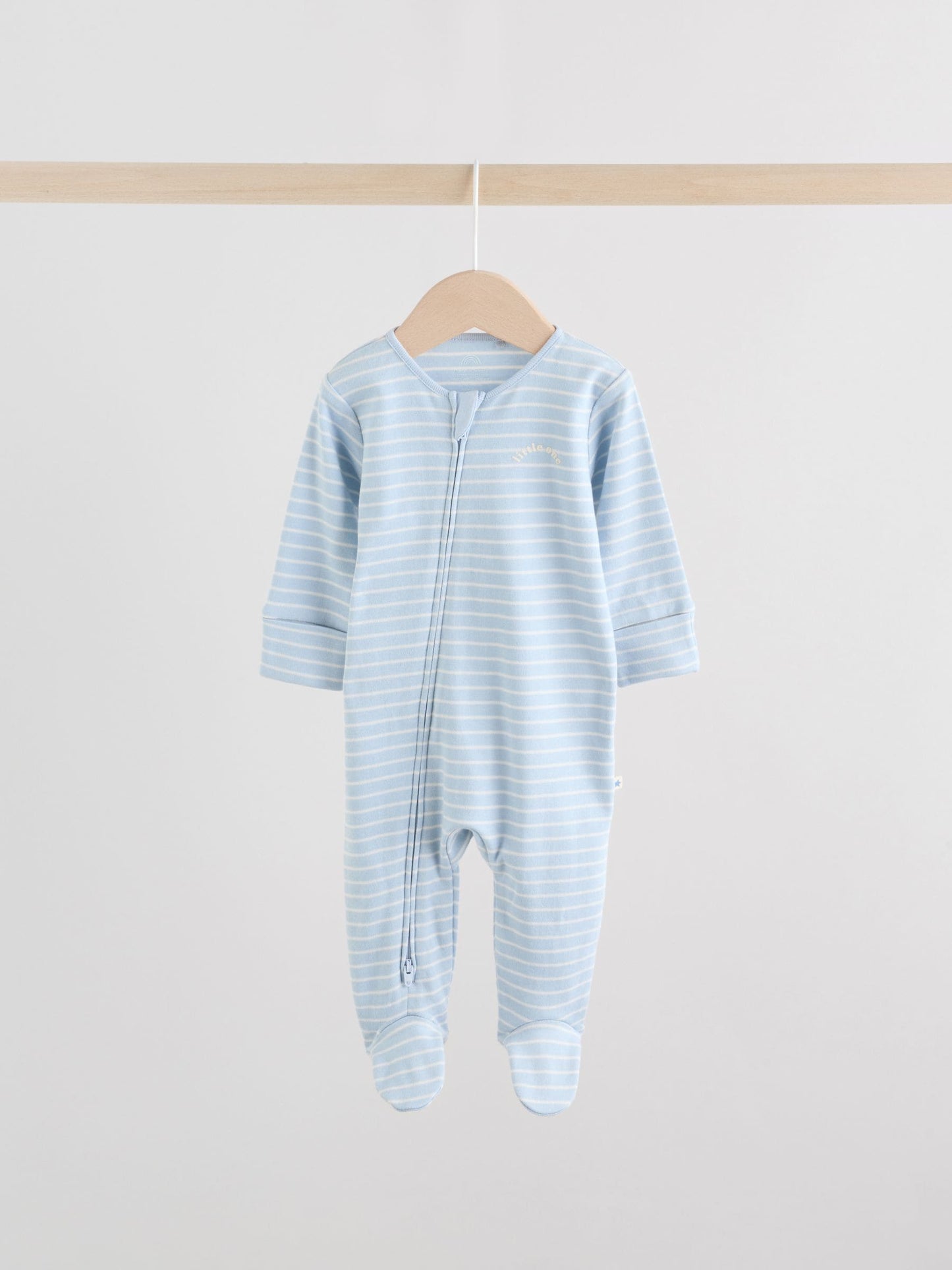 Blue Baby Two Way Zip Sleepsuits 3 Pack (0-2yrs) image 3