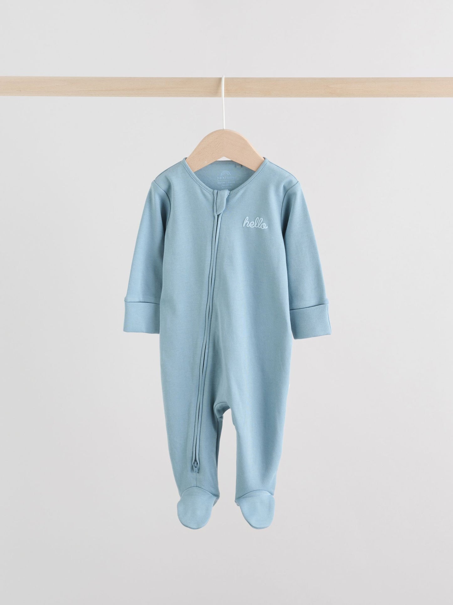 Blue Baby Two Way Zip Sleepsuits 3 Pack (0-2yrs) image 4