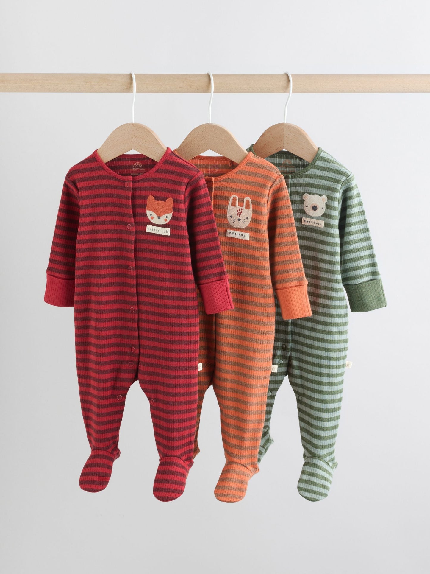 Orange Stripe Baby Sleepsuit (0mths-2yrs)