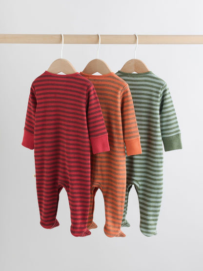 Orange Stripe Baby Sleepsuit (0mths-2yrs)