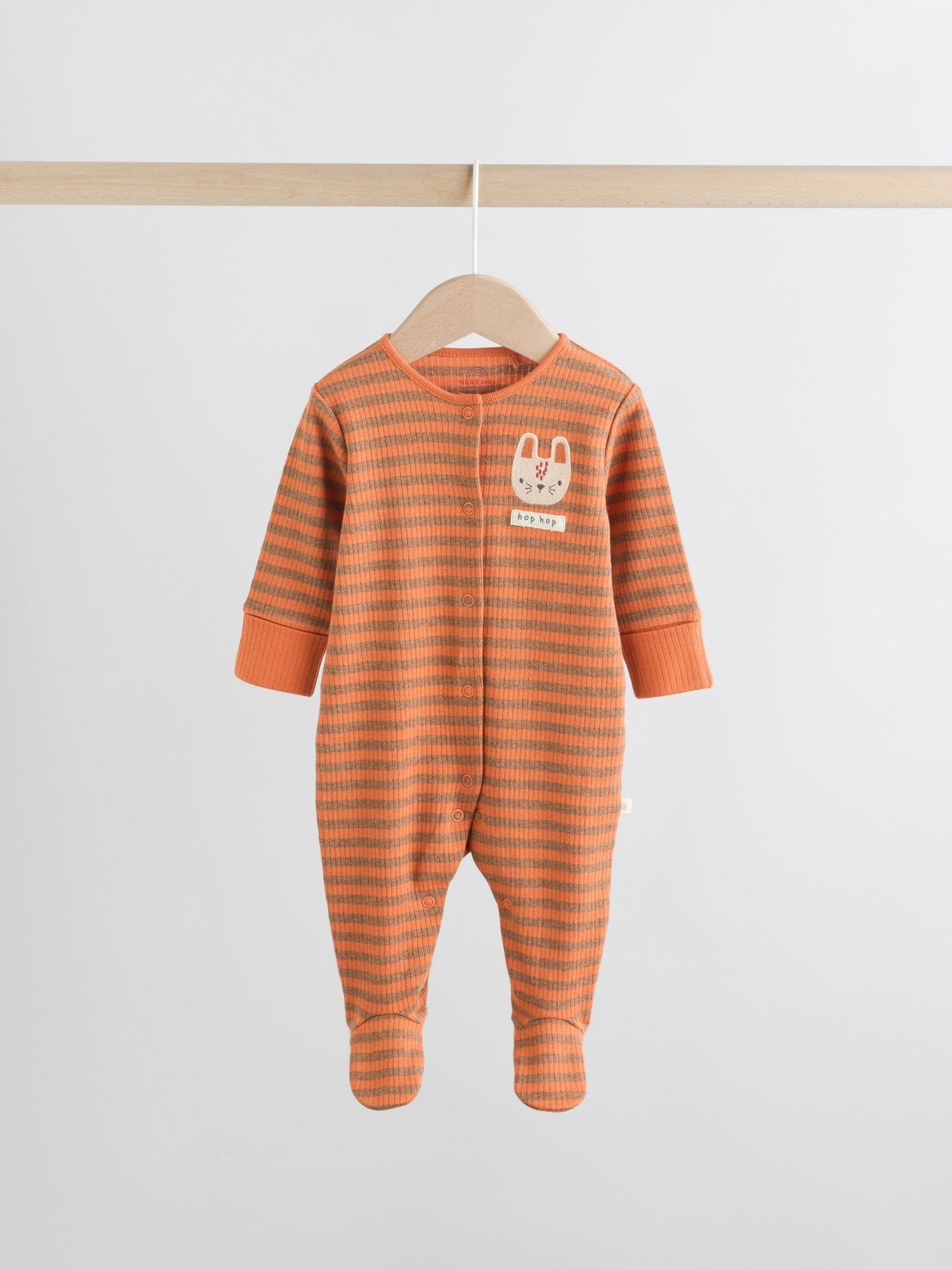 Orange Stripe Baby Sleepsuit (0mths-2yrs)