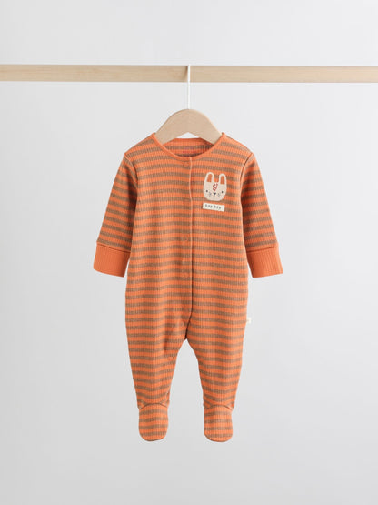 Orange Stripe Baby Sleepsuit (0mths-2yrs)