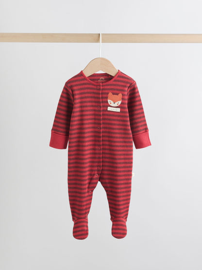 Orange Stripe Baby Sleepsuit (0mths-2yrs)