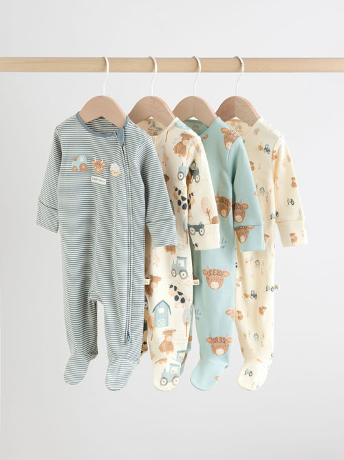 Minerals Baby Hamish Sleepsuits 4 Pack (0-2yrs) image 1
