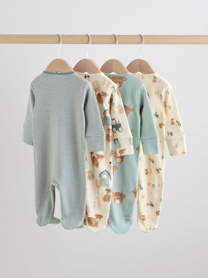 Minerals Baby Hamish Sleepsuits 4 Pack (0-2yrs)