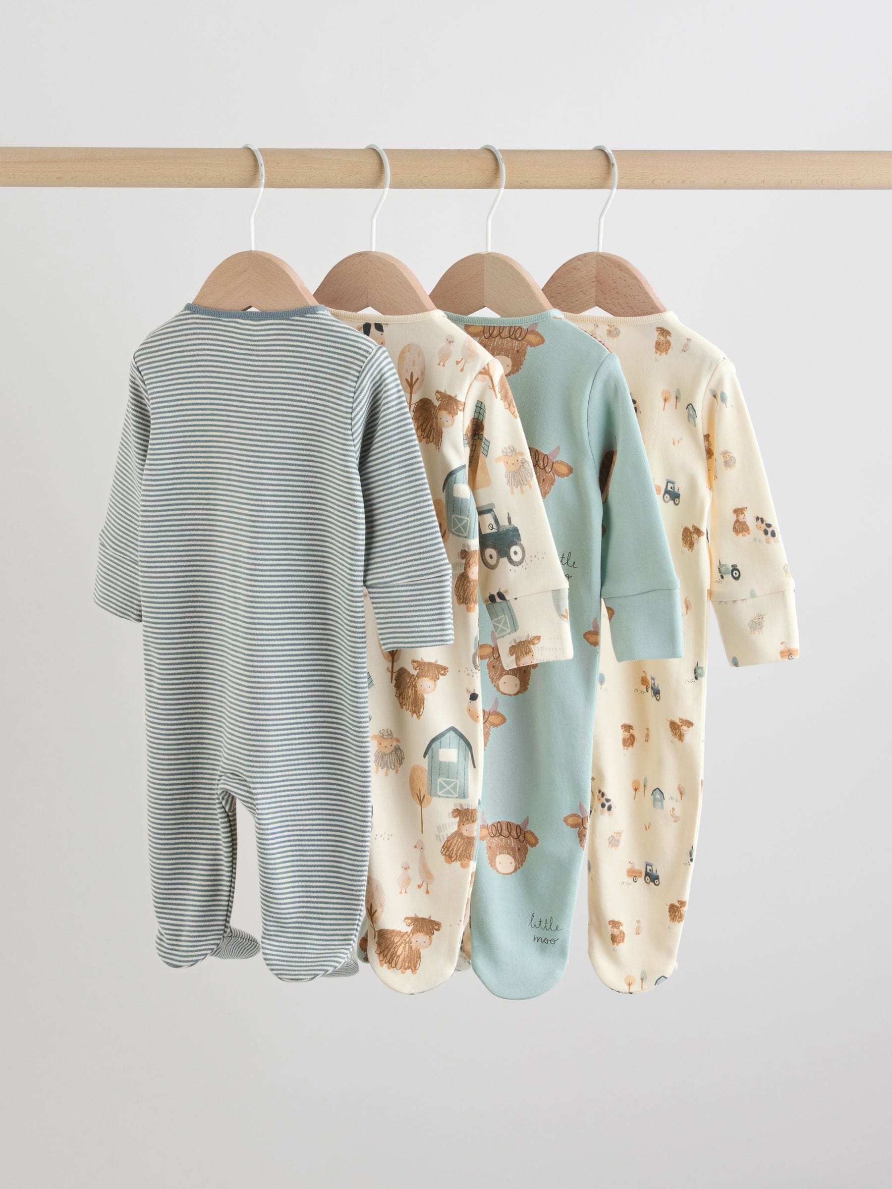 Minerals Baby Hamish Sleepsuits 4 Pack (0-2yrs) image 6