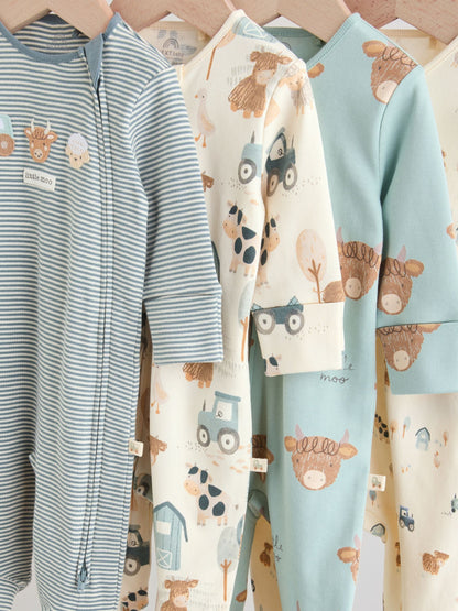 Minerals Baby Hamish Sleepsuits 4 Pack (0-2yrs)