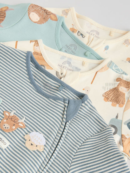 Minerals Baby Hamish Sleepsuits 4 Pack (0-2yrs)