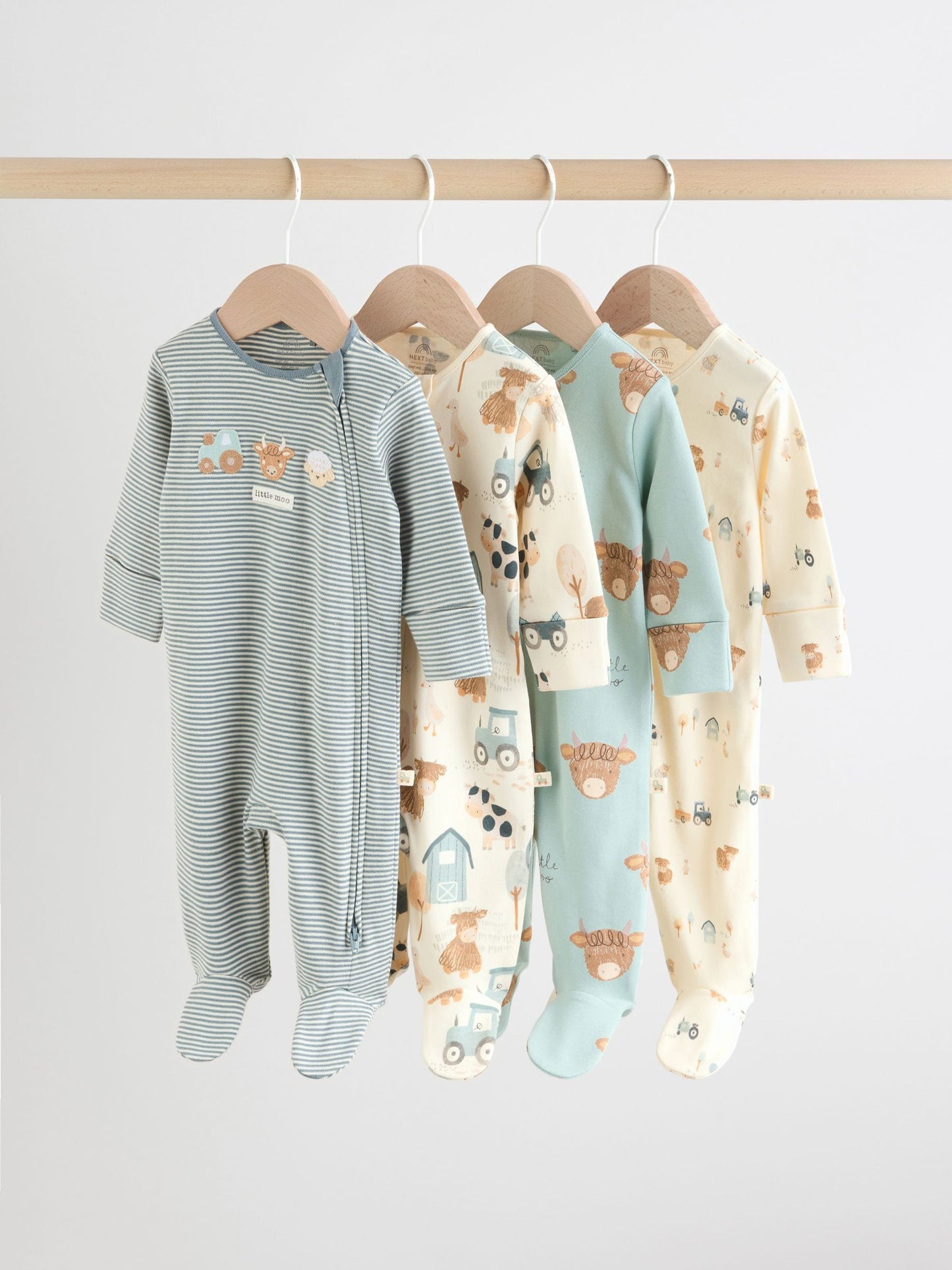 Minerals Baby Hamish Sleepsuits 4 Pack (0-2yrs) image 1