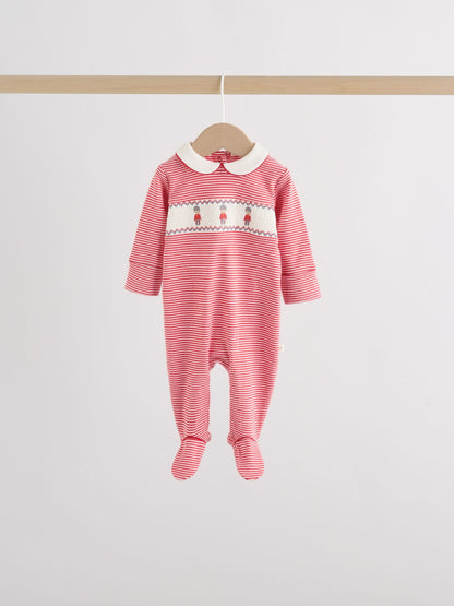 Red Bear Baby Sleepsuits 3 Pack (0mths-2yrs)