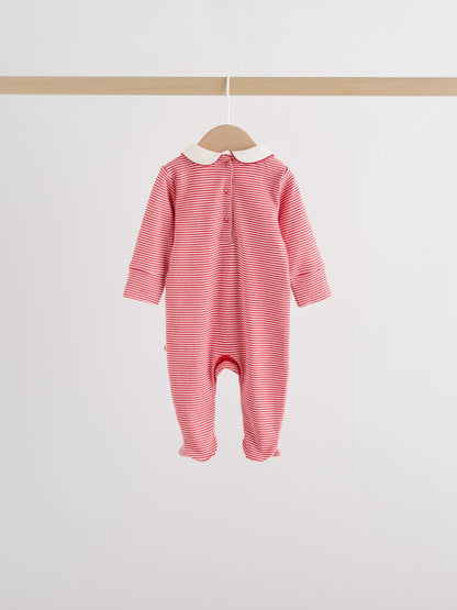 Red Bear Baby Sleepsuits 3 Pack (0mths-2yrs)