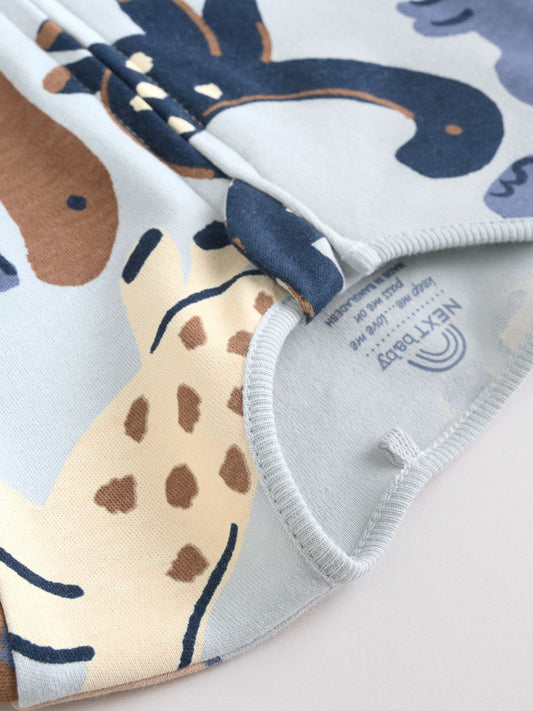 Navy Baby Two Way Zip Sleepsuits 4 Pack (0mths-2yrs) image 3