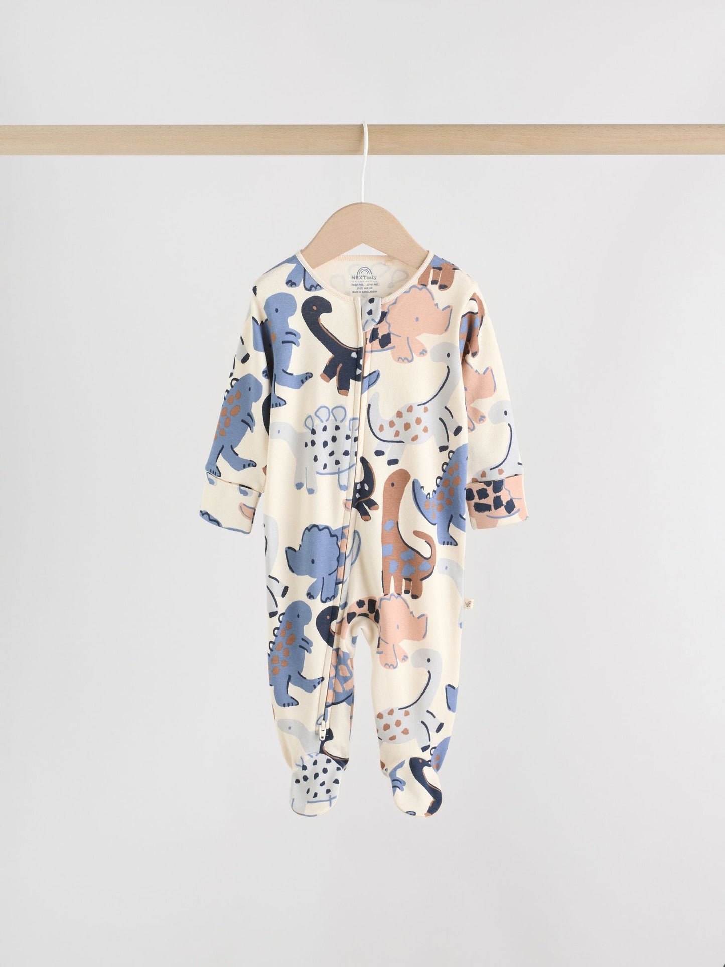 Navy Baby Two Way Zip Sleepsuits 4 Pack (0mths-2yrs)