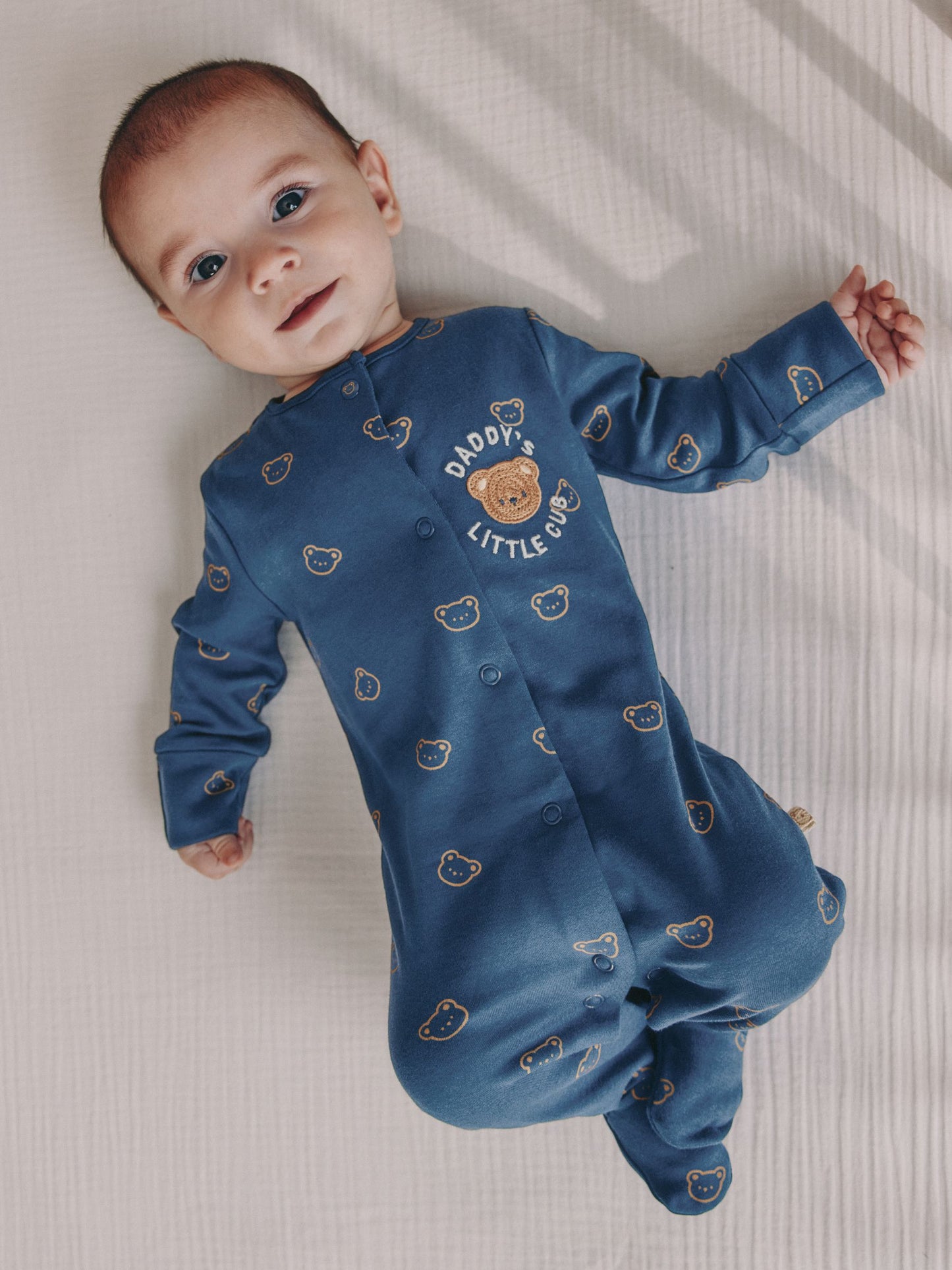 Navy Daddys Little Cub Baby Family Sleepsuit (0-2yrs) image 3