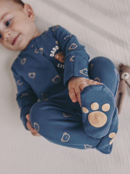 Navy Daddys Little Cub Baby Family Sleepsuit (0-2yrs) image 5