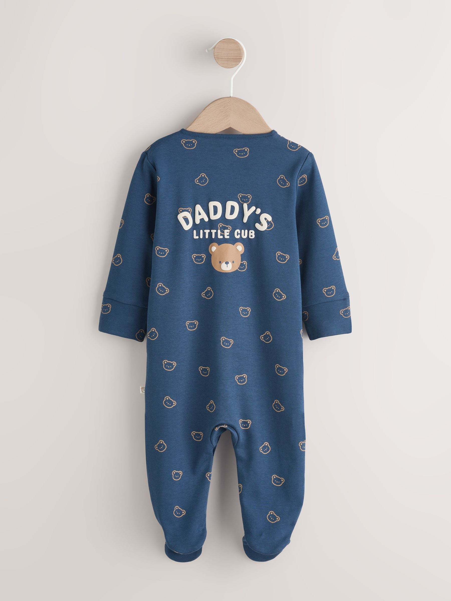 Navy Daddys Little Cub Baby Family Sleepsuit (0-2yrs) image 8