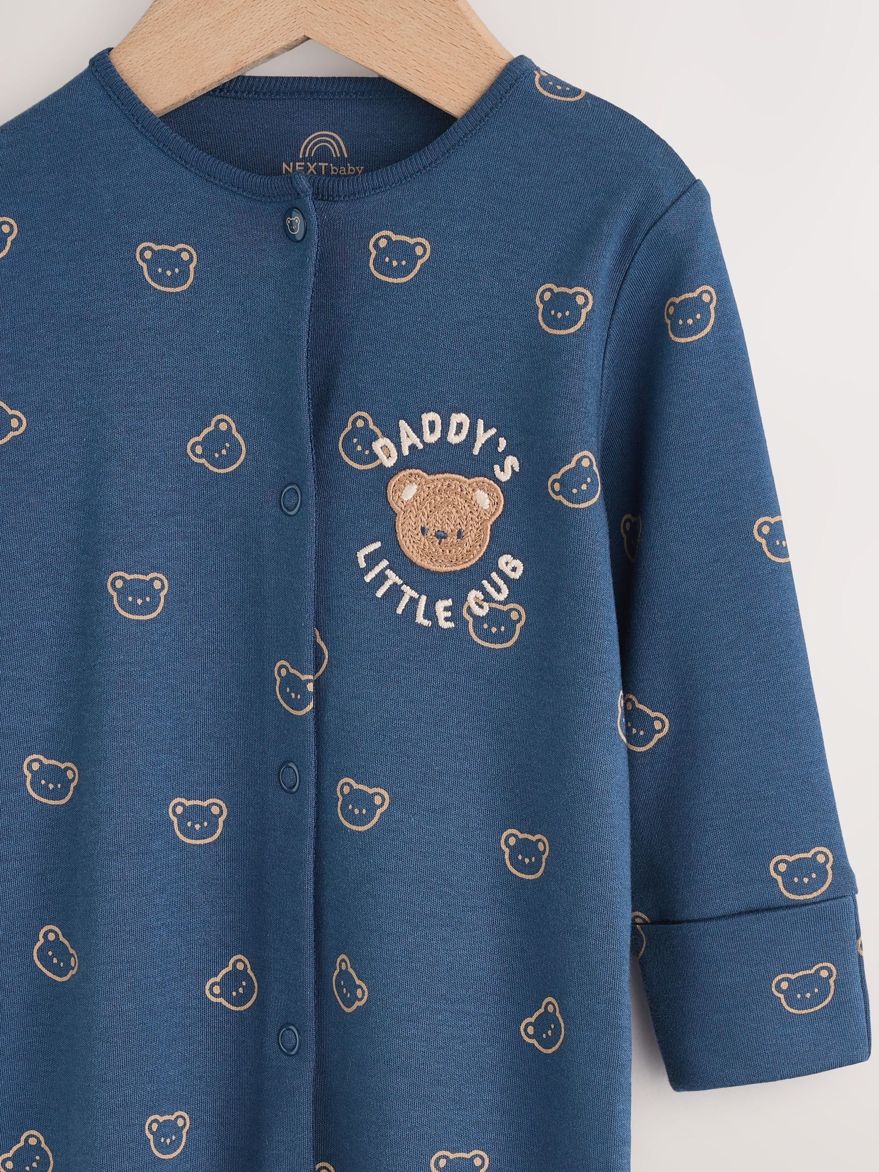 Navy Daddys Little Cub Baby Family Sleepsuit (0-2yrs) image 9