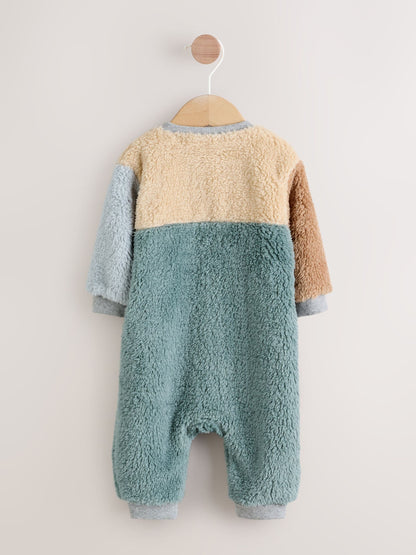 Minerals Colour Blocked Fleece Sleepsuit