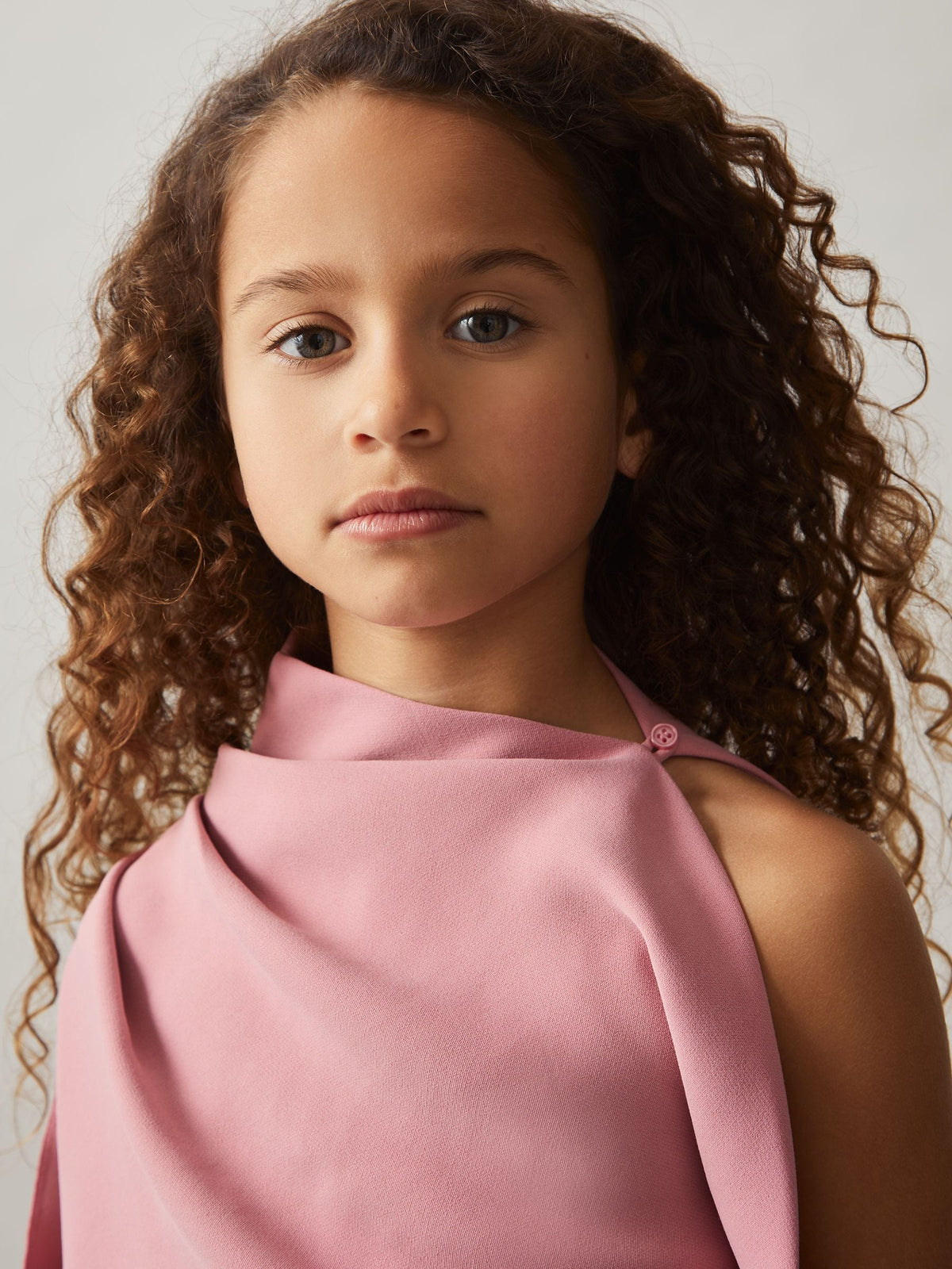 Reiss Pink Ellery 4-9 yrs One-Shoulder Draped Dress - image 3