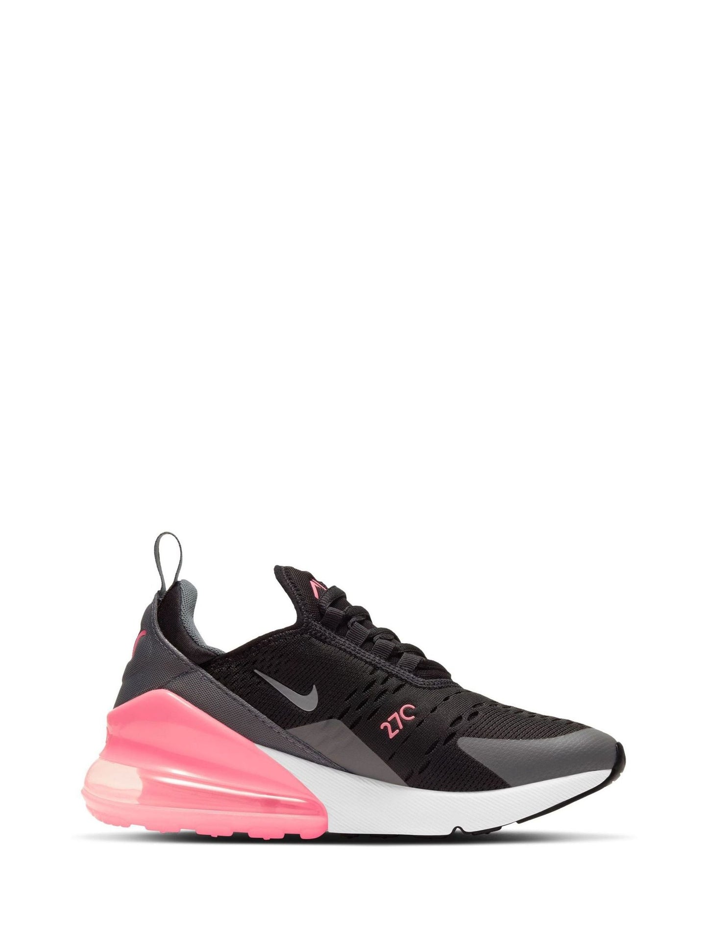 Nike Black/Pink White Youth Air Max 270 Trainers image 3