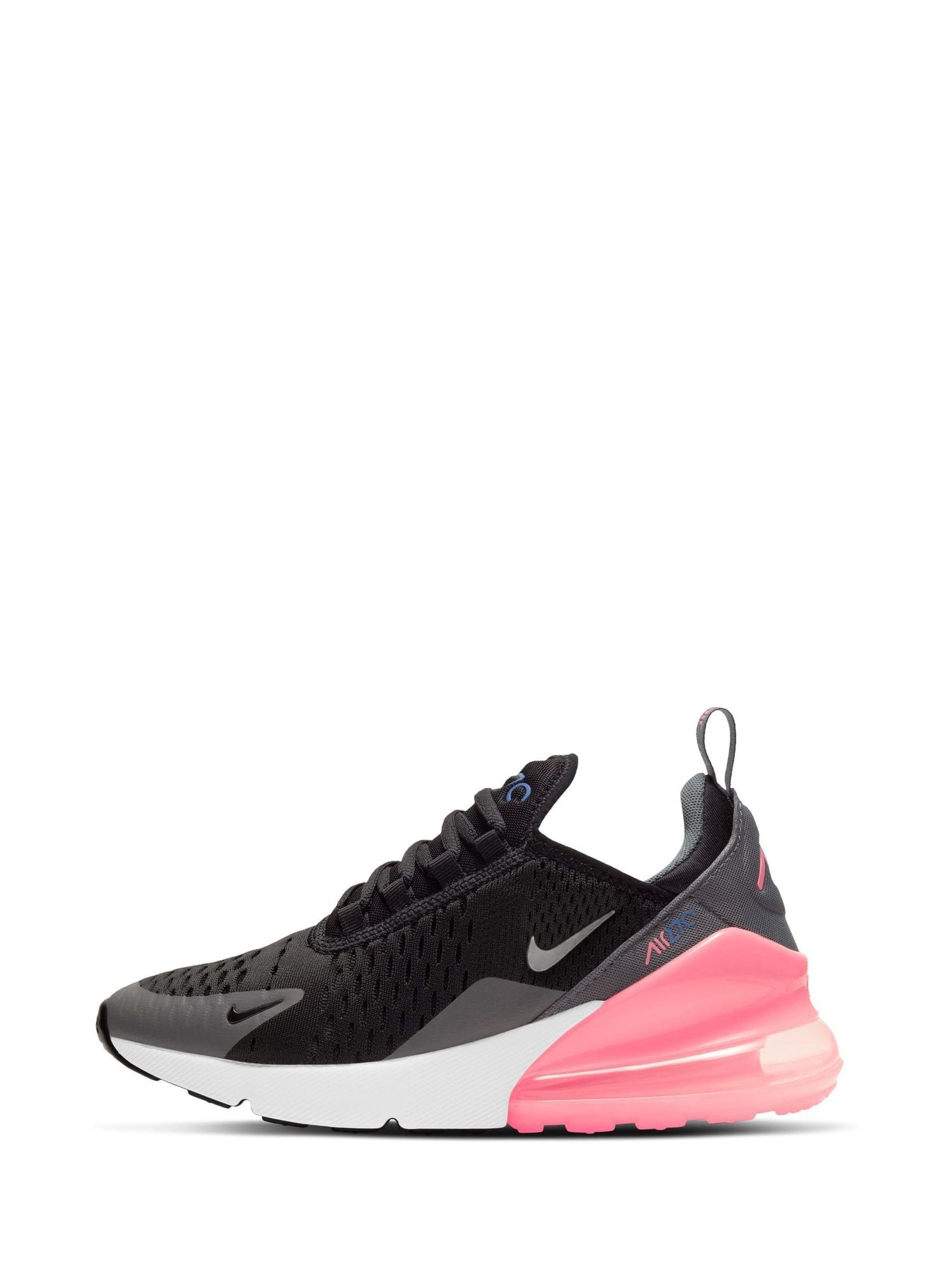 Nike Black/Pink White Youth Air Max 270 Trainers image 4