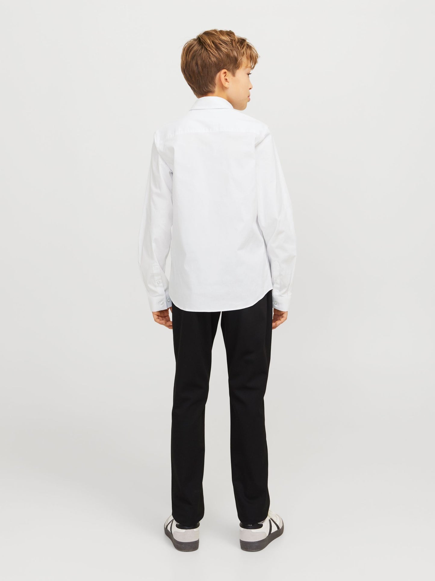 Dsiney Kidz - JACK & JONES Junior White Stretch Long Sleeve Shirt image 2