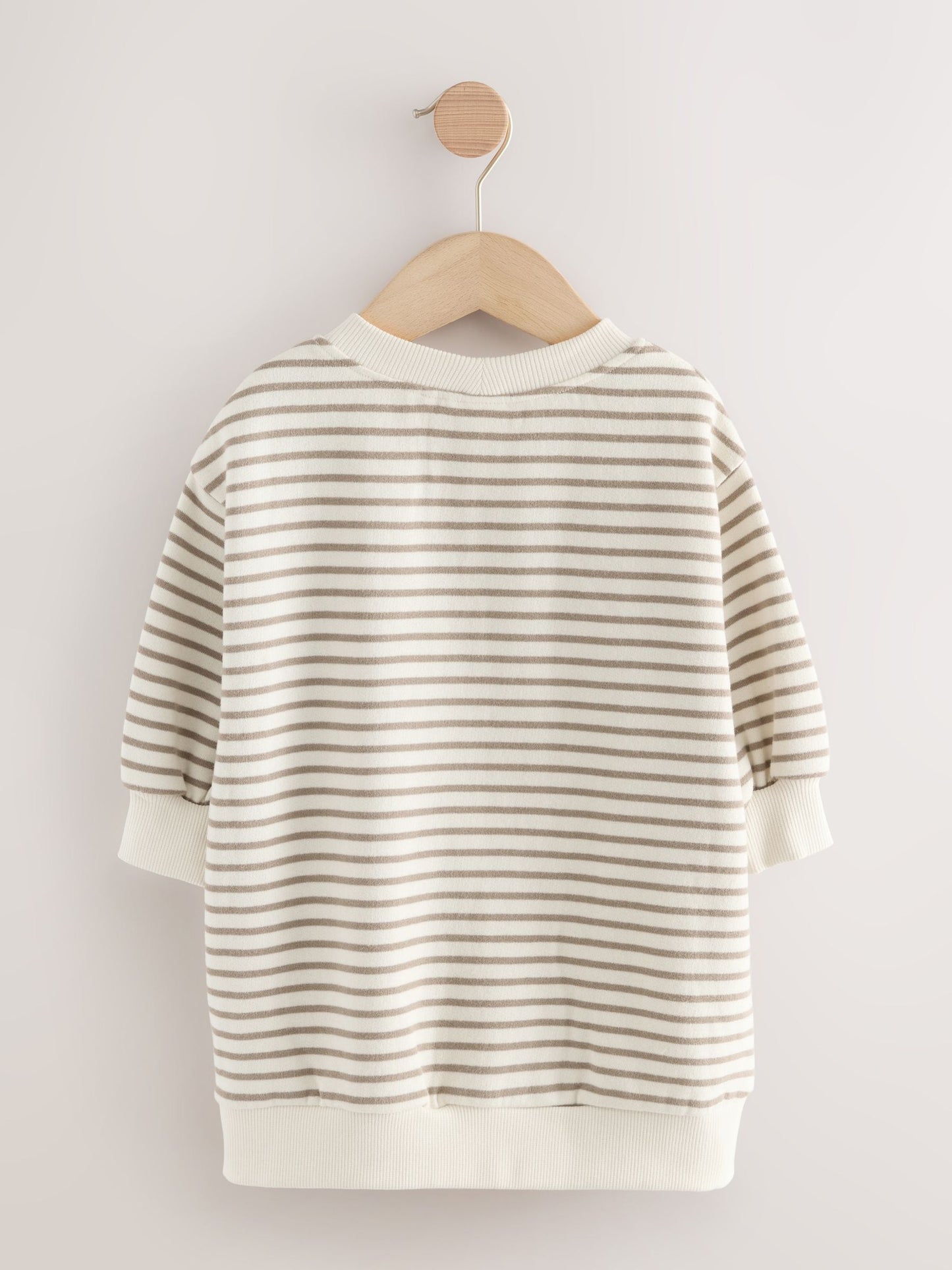 Striped Teddy Bear Relaxed Sweat Dress (3mths-7yrs)