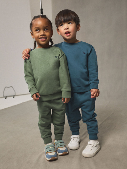Blue/Green Sweatshirt and Joggers Set 2 Pack (3mths-7yrs) image 1