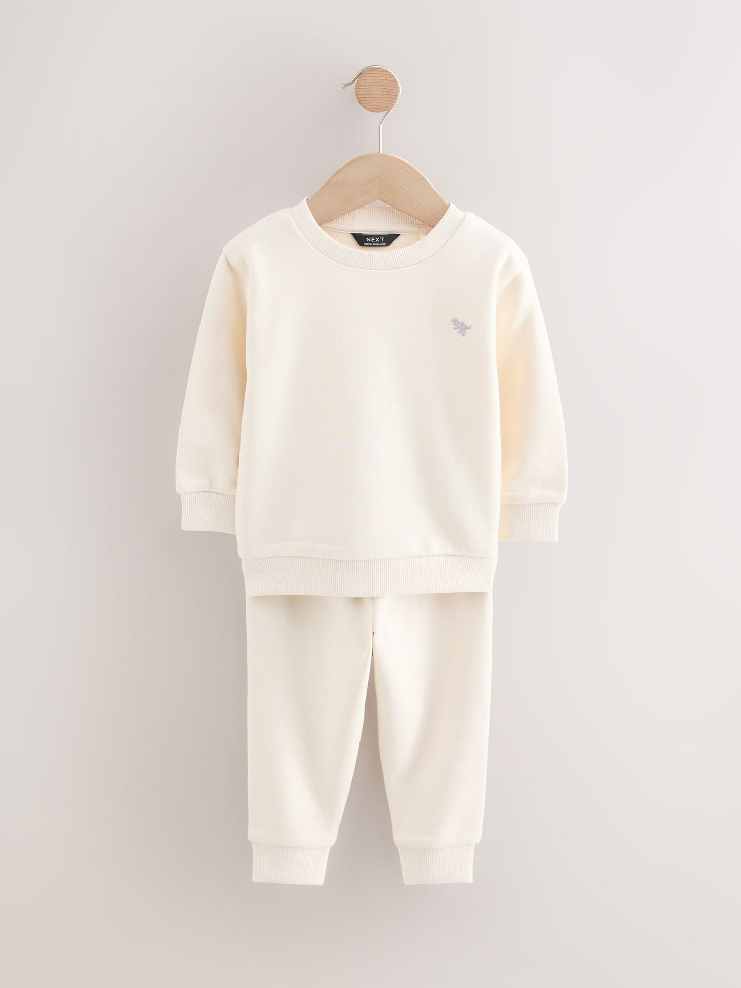Off White/Cement Sweatshirt and Joggers Set 2 Pack (3mths-7yrs) image 4