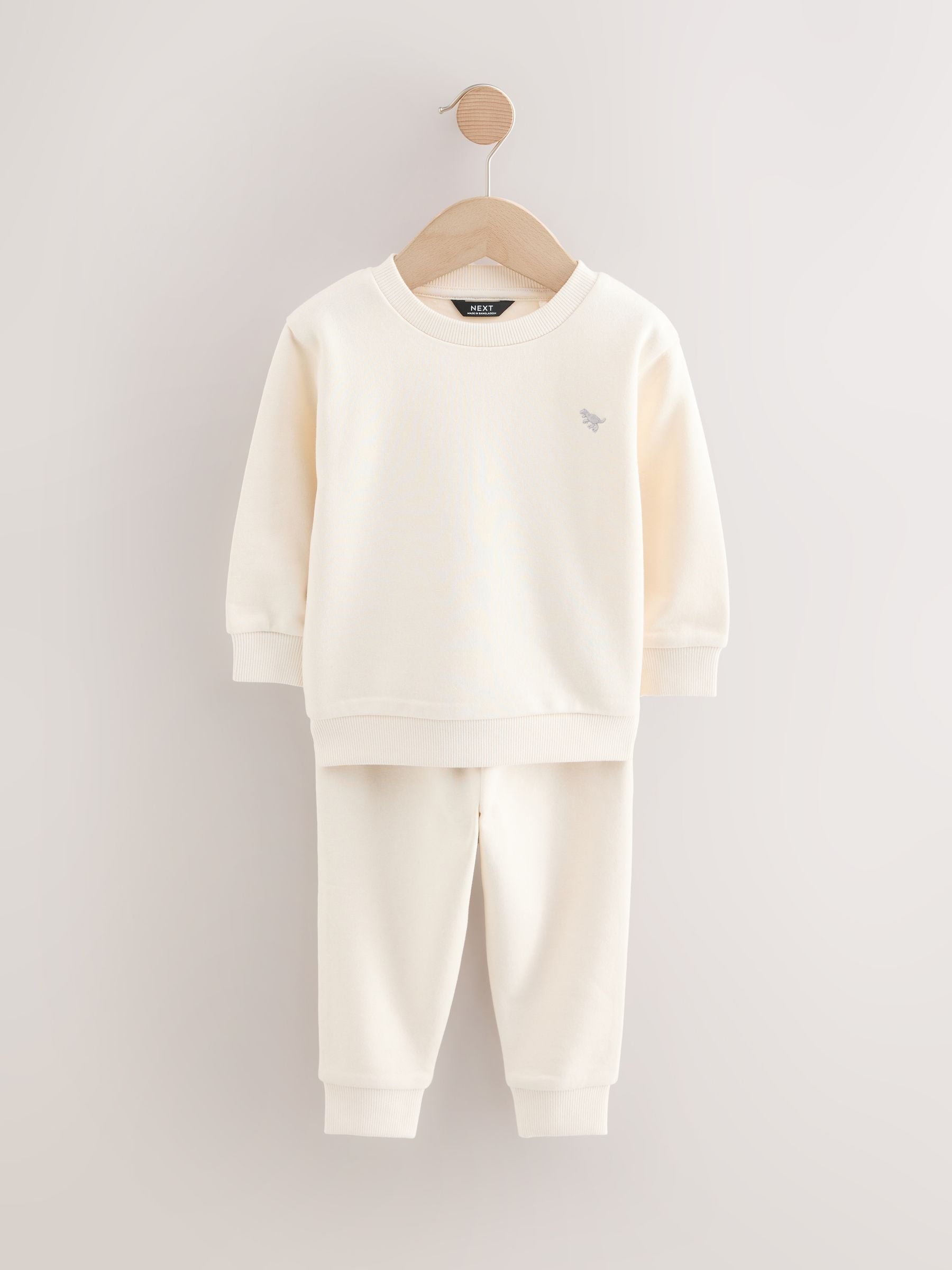 Off White/Cement Sweatshirt and Joggers Set 2 Pack (3mths-7yrs) image 4
