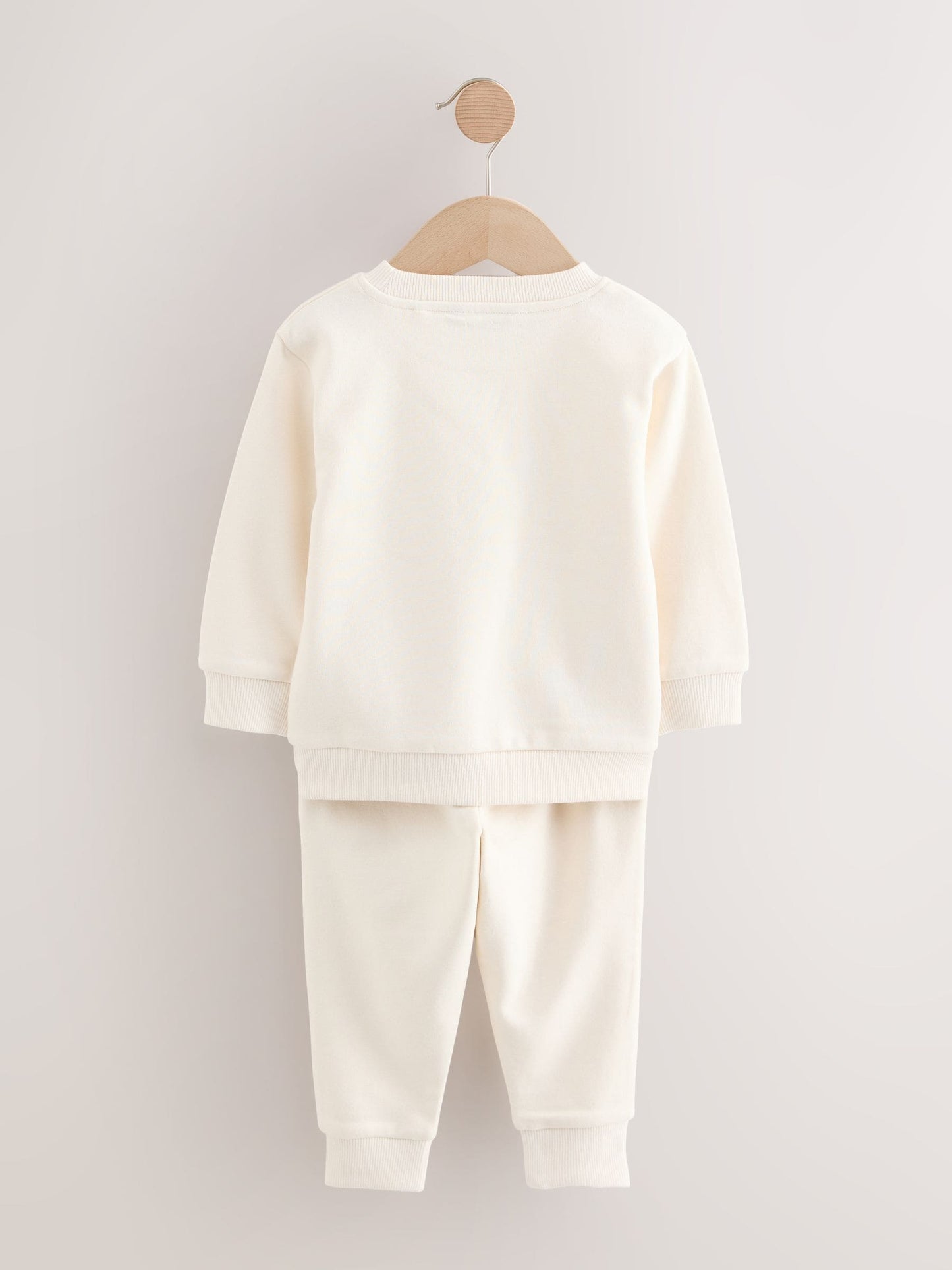 Off White/Cement Sweatshirt and Joggers Set 2 Pack (3mths-7yrs) image 5