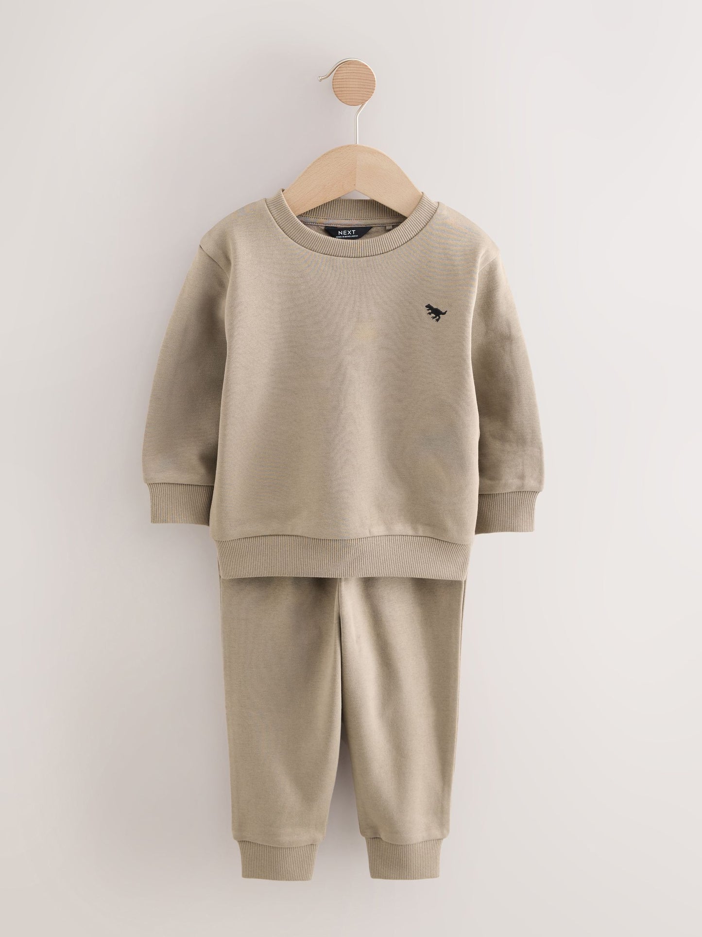 Off White/Cement Sweatshirt and Joggers Set 2 Pack (3mths-7yrs) image 7