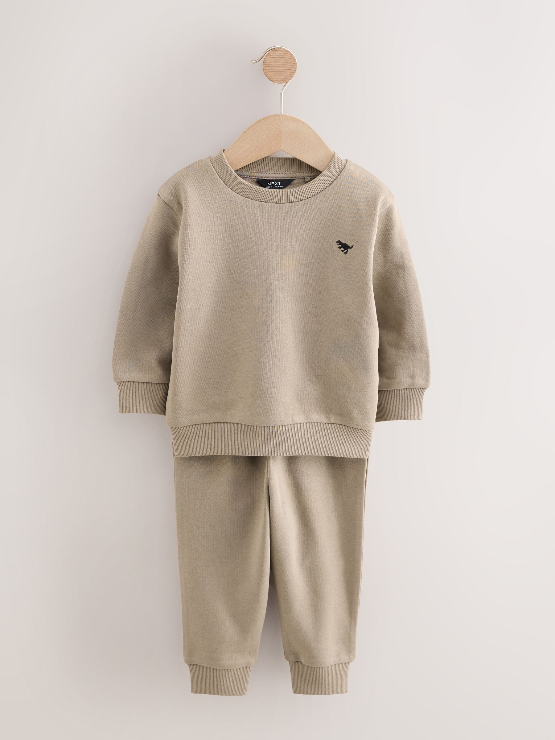 Off White/Cement Sweatshirt and Joggers Set 2 Pack (3mths-7yrs) image 7