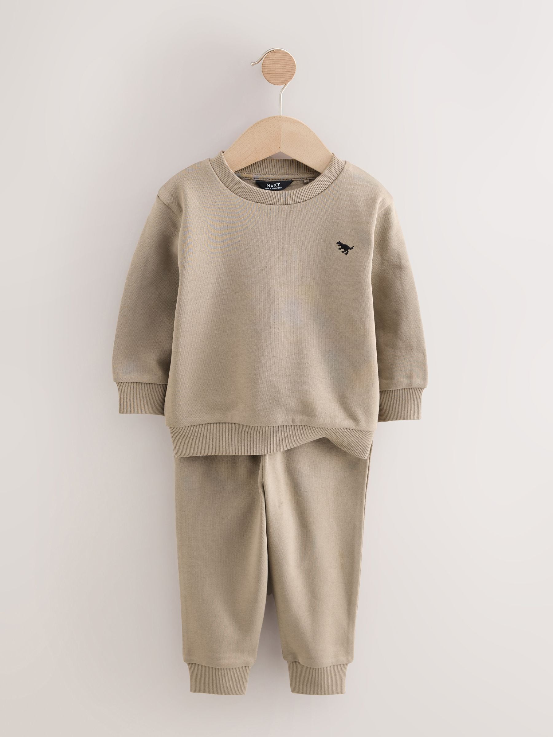 Off White/Cement Sweatshirt and Joggers Set 2 Pack (3mths-7yrs) image 8
